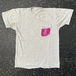 hand-printed vintage pocket tee